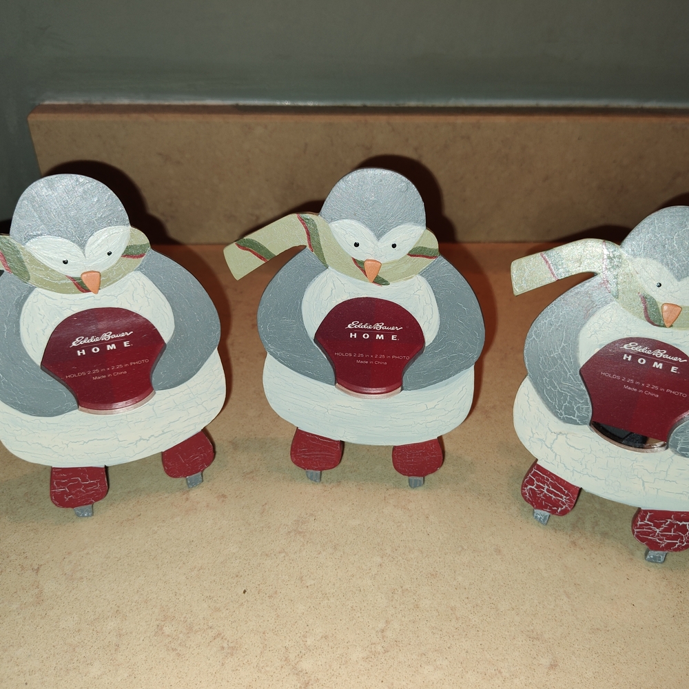 Eddie Bauer Home Penguin Picture Frame Set of 3